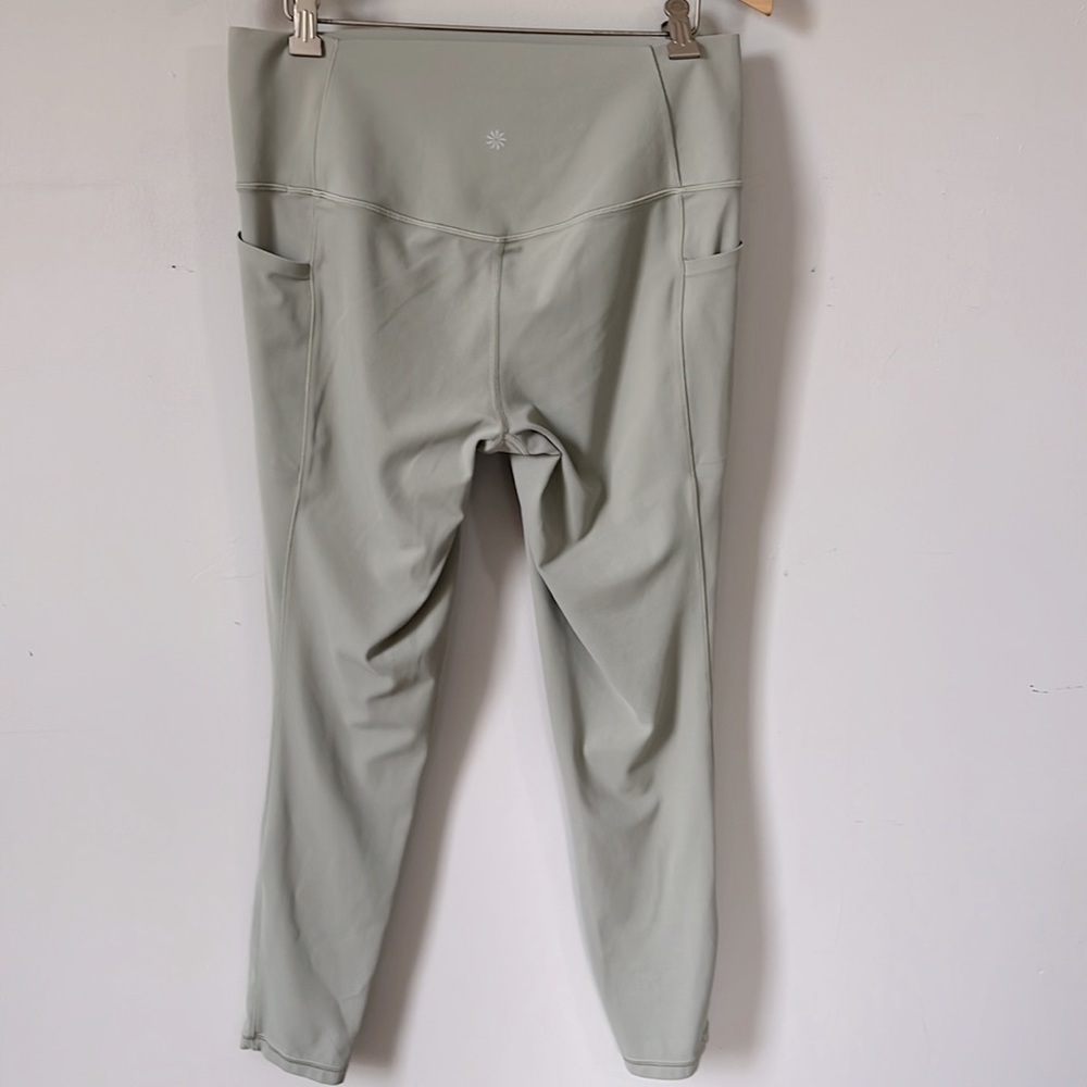 ATHLETA Women’s Salutation Stash 7/8 Tight Sage Green Yoga Running Pant LT - Picture 3 of 11